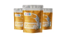 LIX Orthodontic Flosser with Interdental Brush 60/Bag, Pack of 2