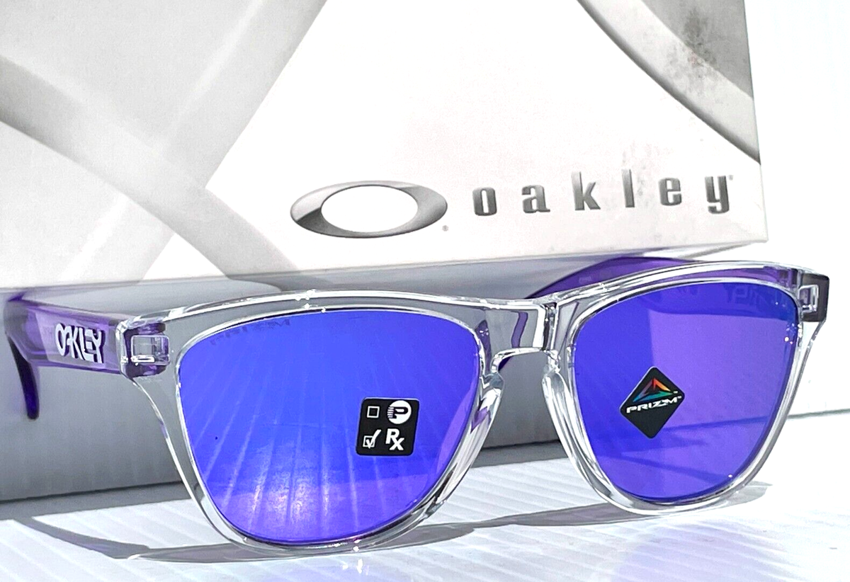 NEW Oakley FROGSKINS XXS Polished Clear PRIZM Violet YOUTH NEW Oakley FROGSKINS XXS Polished Clear PRIZM Violet YOUTH