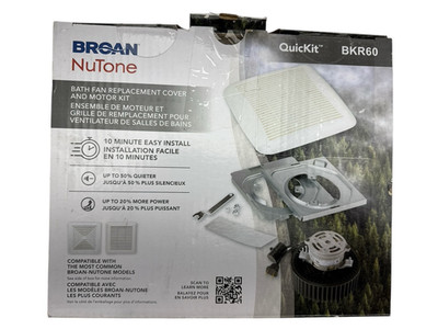 Broan NuTone Quickit 60 CFM Bathroom Vent Upgrade Kit BKR60 (OB1)