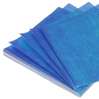 50 Blatt Glitzer-Origami-Papier,Quadratisch,Einseitig,15,2 X 15,2 Cm,Dunkelblau