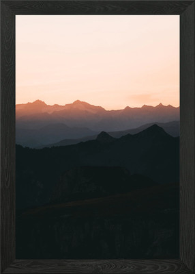 Alpenschichten Gerahmtes Wandbild Poster Leinwanddruck Bild