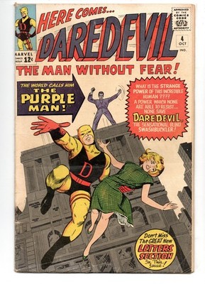 DAREDEVIL #4 (1964) - GRADE 4.0 - MARVEL 1ST APPEARANCE PURPLE MAN KILLGRAVE