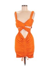 PrettyLittleThing Women Orange Cocktail Dress 8