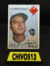 1954 Topps - Billy Herman #86 Brooklyn Dodgers Vintage  Writing On