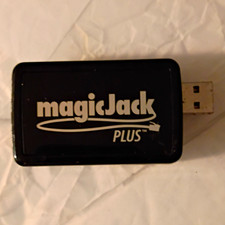 magicJack Plus K1103 VoIP Phone Adapter USB/Ethernet RJ-11 1-Line Black