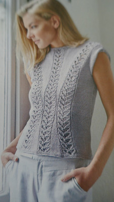 Strickmuster Damen sehr hübsches Top aus Baumwolle D.K - Gr. 32-46ins
