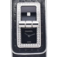 Chanel Code Coco Diamond Black Quartz Ladies Watch H6208 Black Dial #AOHW1612