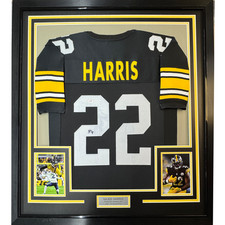 Framed Autographed/Signed Najee Harris 33x42 Pittsburgh Black Jersey Beckett COA