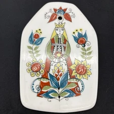 Vintage Mid Century Figgjo Flint Fajanse Saga Norsk Norwegian Art Wall Tile