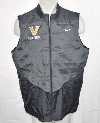 NIKE THERMA-FIT VANDERBILT BASKETBALL XXL Men's Full Zip Goose Down Vest Black