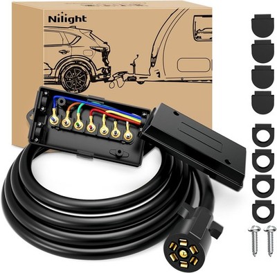 Spina Rimorchio 7 Pin, Cavo Rimorchio 7 Pin a 7 Pin 2 m Cavo di prolunga Spina per Rimorchi Camion Caravan