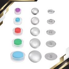 100 Set Self Cover Button Kit 5 Size Aluminum Button with 5 Tool