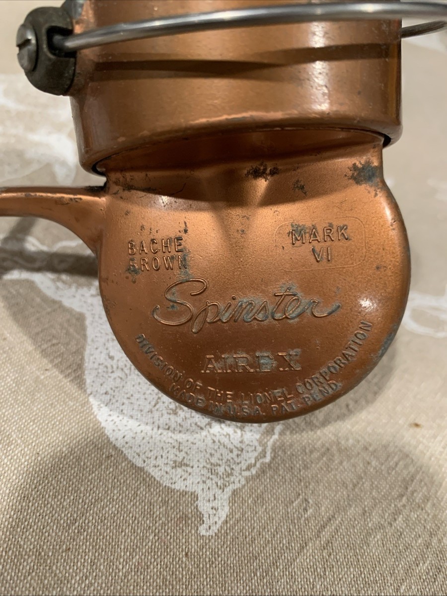 Vintage AIREX BACHE BROWN SPINSTER MARK VI SPINNING REEL VINTAGE