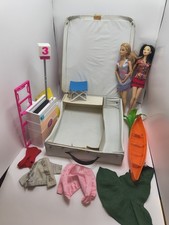 Vintage Barbie Lot With Case 2 Barbies Plus Accessories