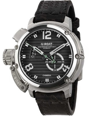 U-Boat 9605 Chimera 46mm SS schwarz Automatik 10ATM Herren Schwarz Silber