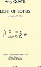 Amy Quate - Light Of Sothis Pour Saxophone Et Piano