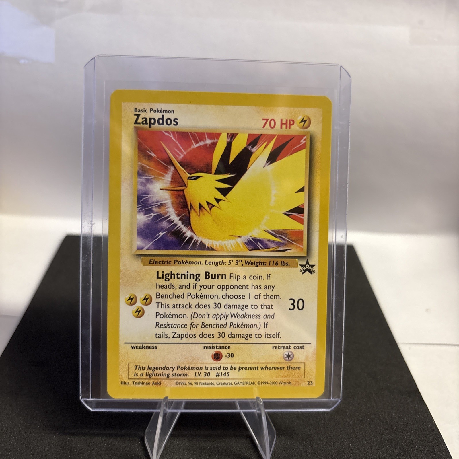 Zapdos 23 Promo Wizards Black Star Promos Pokemon 1999 LP Aoki