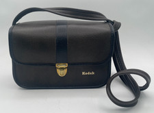 Vintage Kodak Camera Bag Carrying Case Shoulder Strap Brown Black