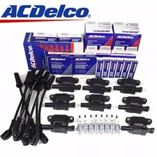 8PCS OEM AcDelco Ignition Coil UF413  + 41-110 Spark Plug + 9748UU Wire Fit GMC@