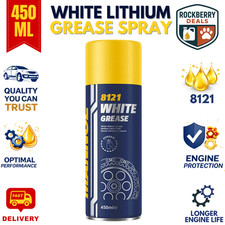 MANNOL High Performance White Grease Lubricant Spray Aerosol Lithium 450ml