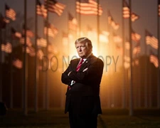Donald  Trump American Flag AI Generated Photo MAGA President, USA 8X10 Print