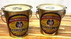 2 Vintage style mustard tins, EMPTY, collectible tins with lids