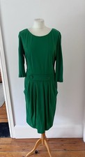 HOBBS Green Midi Dress-UK Size 12-VGC