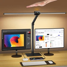 Desk Lamp with Base, Eye-Caring Desk Lamps for Home Office with Gesture Senso...