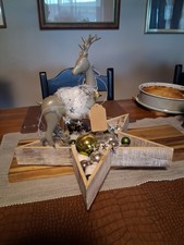 Deko  Weihnachtsstern Weihnachten Advent mit Rentier und Schöner Deko