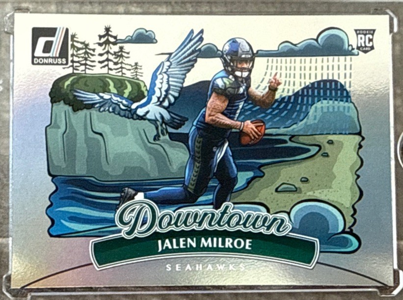 2025 Panini Donruss Downtown Horizontal JALEN MILROE Rookie Card (RC) #20