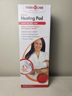 Deluxe Heating Pad by Thera Care Heat Therapy Moist or Dry Heat - 4 Settings