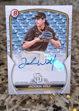2023 1st Bowman Paper Prospect Autographs Jackson Wolf #PPA-JWF (AU, RC)