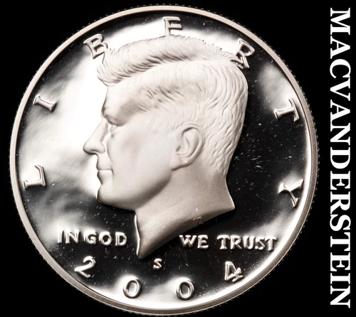 2004-S Silver Kennedy Half Dollar-Choice Gem Proof Lustrous No Reserve #i3118