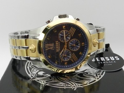 Versus Versace Men's Chrono Lion Two-Tone Stainless-Steel Watch 44MM