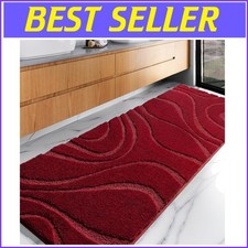 Plush Microfiber Bathroom Runner 24x72 - Stain Resistant, Modern Design