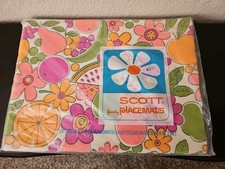Vintage 1966 Scott Placemats 24 Two-Ply Paper Placemats Daisy Flowers and Fruit
