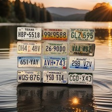 Lot Of 12 License Plates TX, IN, FL, NY, TN, OK, CT, MN, KY, VA, NE, CO