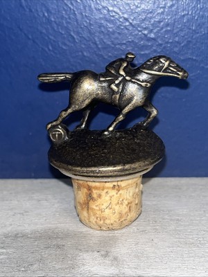 BLANTON S Bottle Topper Letter T   Jockey Racehorse Bourbon Whiskey Blantons