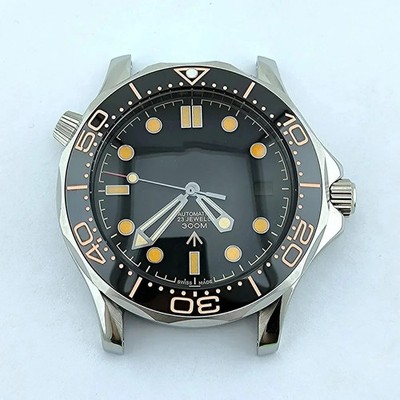Seamaster 300 Watch Case Strap for NH35 NH36 Movement Dial Hands Waterproof Part