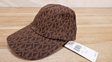 Michael Kors Brown Logo Adjustable 100% Cotton Baseball Cap Women