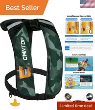 Highly Visible Inflatable Swim Jacket with Storage Pocket - Perfect for Kayaking