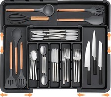 Silverware Organizer Expandable Kitchen Utensil Drawer Organizer Adjustable