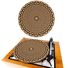 Line Mix Art Cork Turntable Slipmat 3mm Thick LP Vinyl Record Player Mat