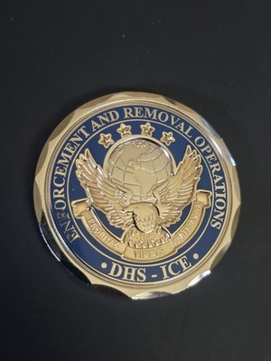 ICE Los Angeles Field Office Enforcement Removal Operations Challenge Coin