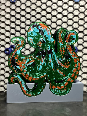 OCTOPUS Custom Printed LIGHT BOX LAMP LED Retirement, Birthday Gift, 