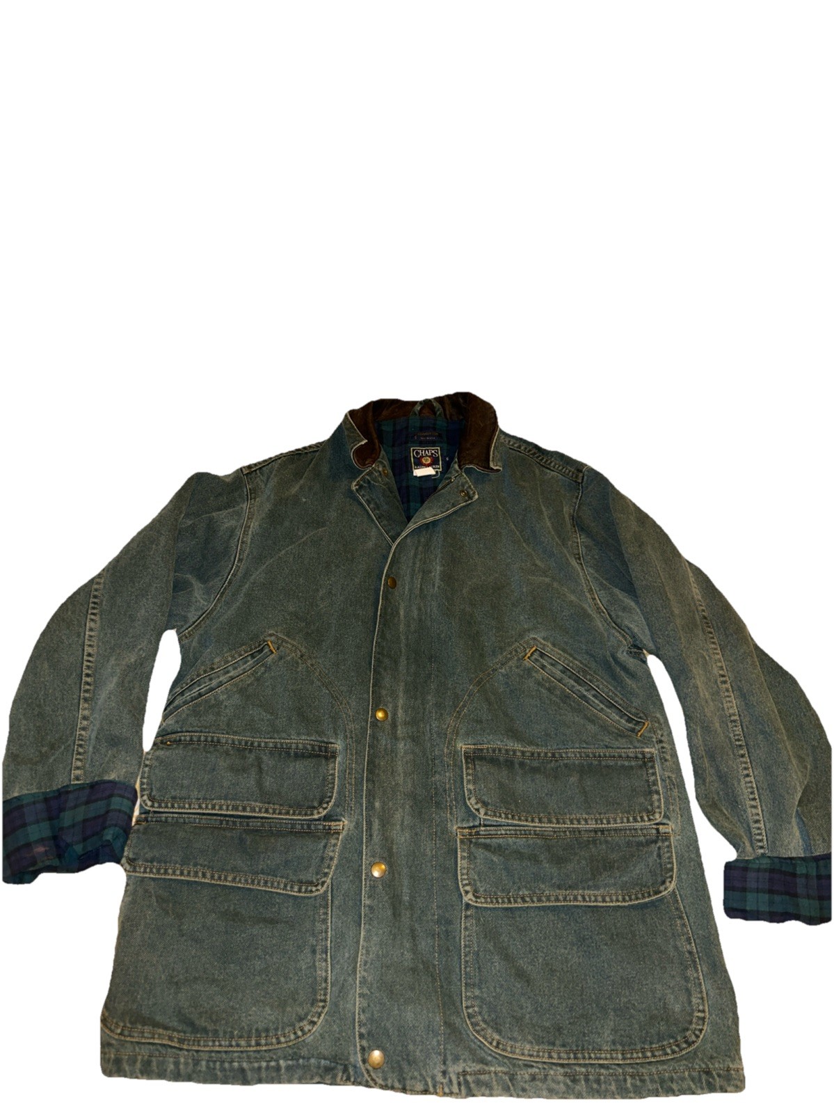 VTG Chaps Ralph Lauren Chore Jacket Men S Barn Coat Distressed Workwear USA
