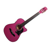 Jo Dee Messina Signed Pink Acoustic/Electric Guitar UACC AFTAL RACC TS