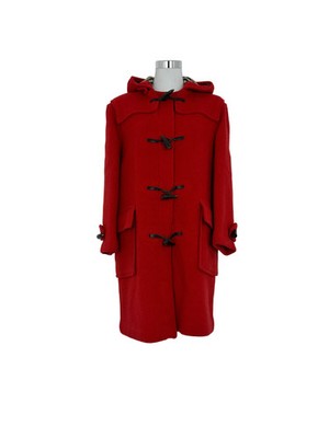 Vintage Burberry Duffle Coat Red Size 10 S Women Mantel Burberrys Trenchcoat