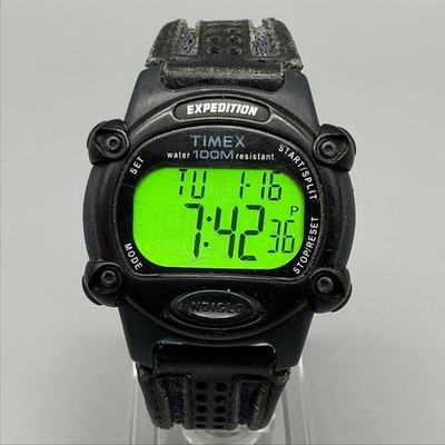 Timex Expedition Womens Watch 27mm Black Digital Indiglo WR 100M New Battery