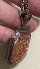 LRG Foil Opal Glass Hinged Pendant 20” Rope Chain Necklace Sterling Silver 925 — photo 10